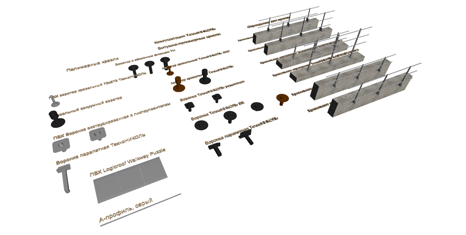 ТЕХНОНИКОЛЬ выпустила каталог комплектации для плоской кровли ARCHICAD
