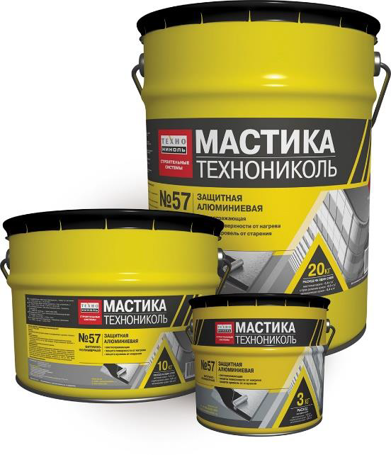 Мастика защитная алюминиевая ТЕХНОНИКОЛЬ № 57