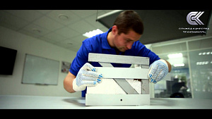 Служба качества. Примыкание к стойке под оборудование из уголка и подкоса. Фильм 5