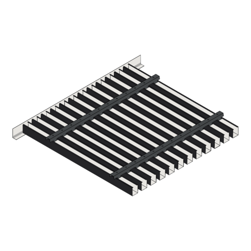 Потолок реечный METAL STRIP 30/80