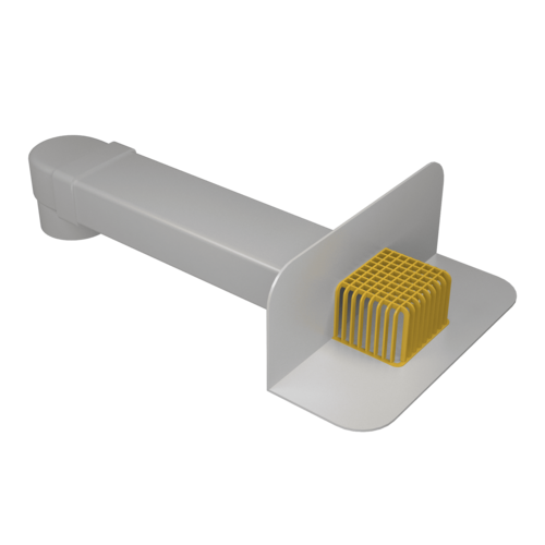 ПВХ воронка парапетная TERMOCLIP® 65х100 мм с отводом и листоуловителем