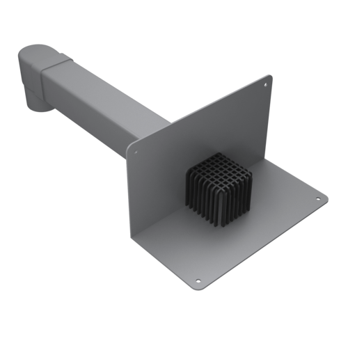 ПВХ воронка парапетная TERMOCLIP® 100х100 мм с отводом и листоуловителем
