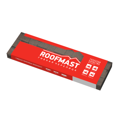 Гибкая черепица ROOFMAST, Квадро