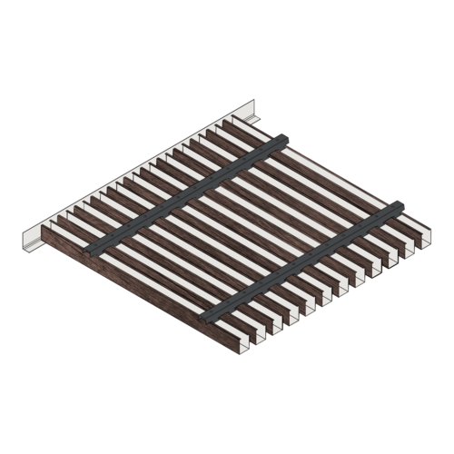 Потолок реечный METAL STRIP 30/80