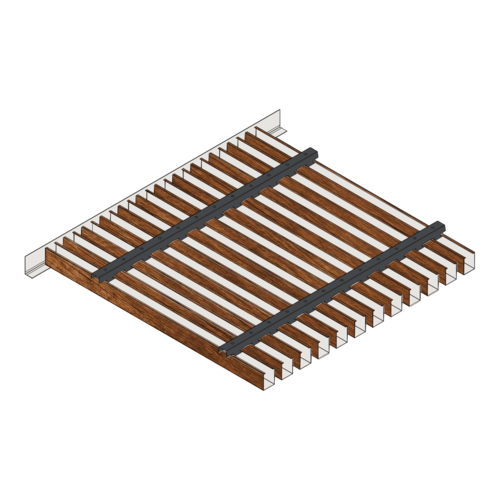 Потолок реечный METAL STRIP 30/80