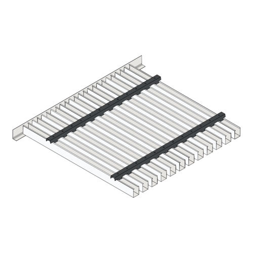 Потолок реечный METAL STRIP 30/80