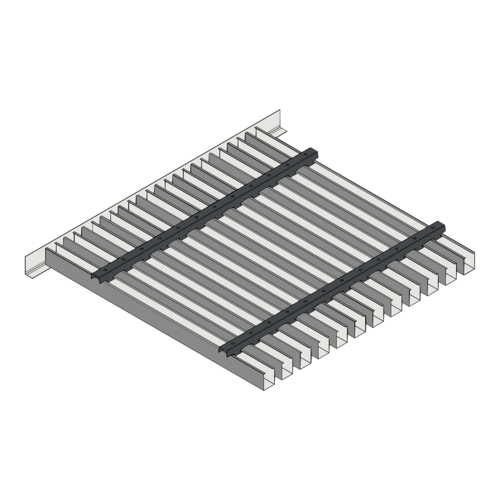 Потолок реечный METAL STRIP 30/80