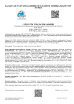 СӘЙКЕСТІК ТУРАЛЫ ДЕКЛАРАЦИЯ Мастика Учалы 01.08.2025